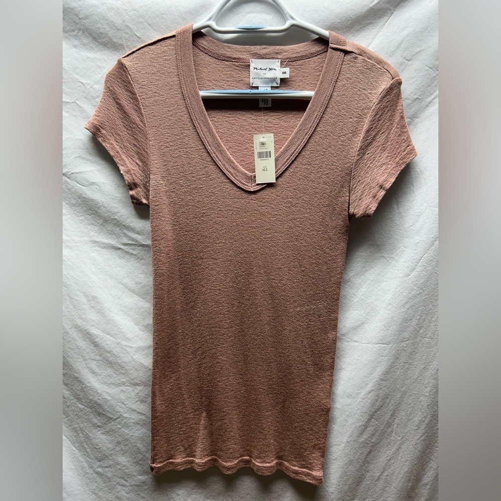 Anthropologie Michael Star for Anthropologie Metallic Rise Top. Size OS.